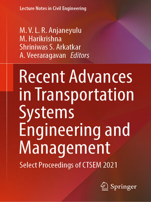 cover image of Recent Advances in Transportation Systems Engineering and Management